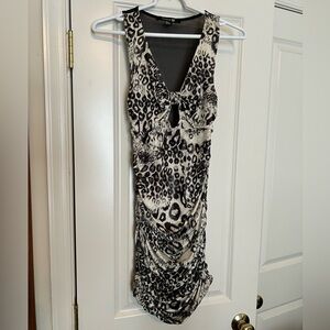 Forever 21 Black and White Leopard Print Dress